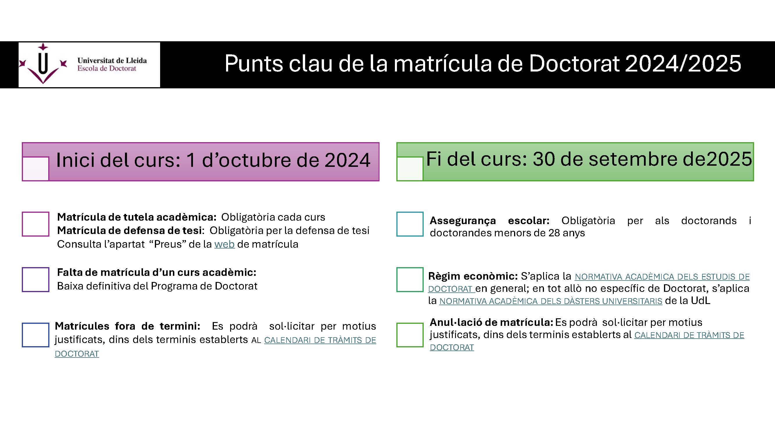 Matricula de Doctorat 2024/2025 CATALÀ